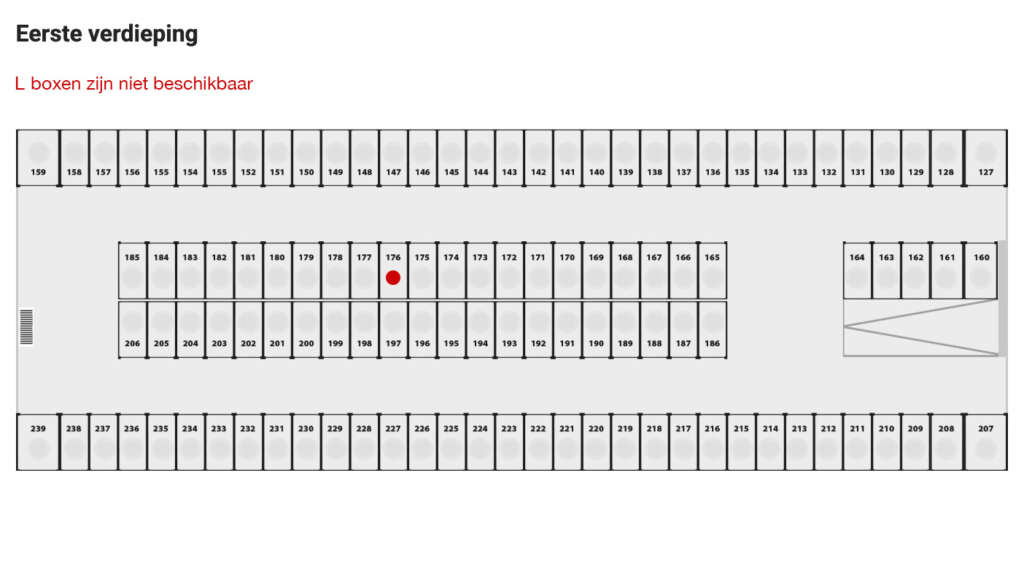 beschikbaarheid garagebox eerste verdieping