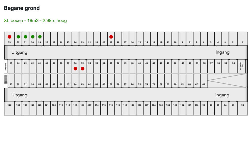 plattegrond begane grond box huur Haarlem